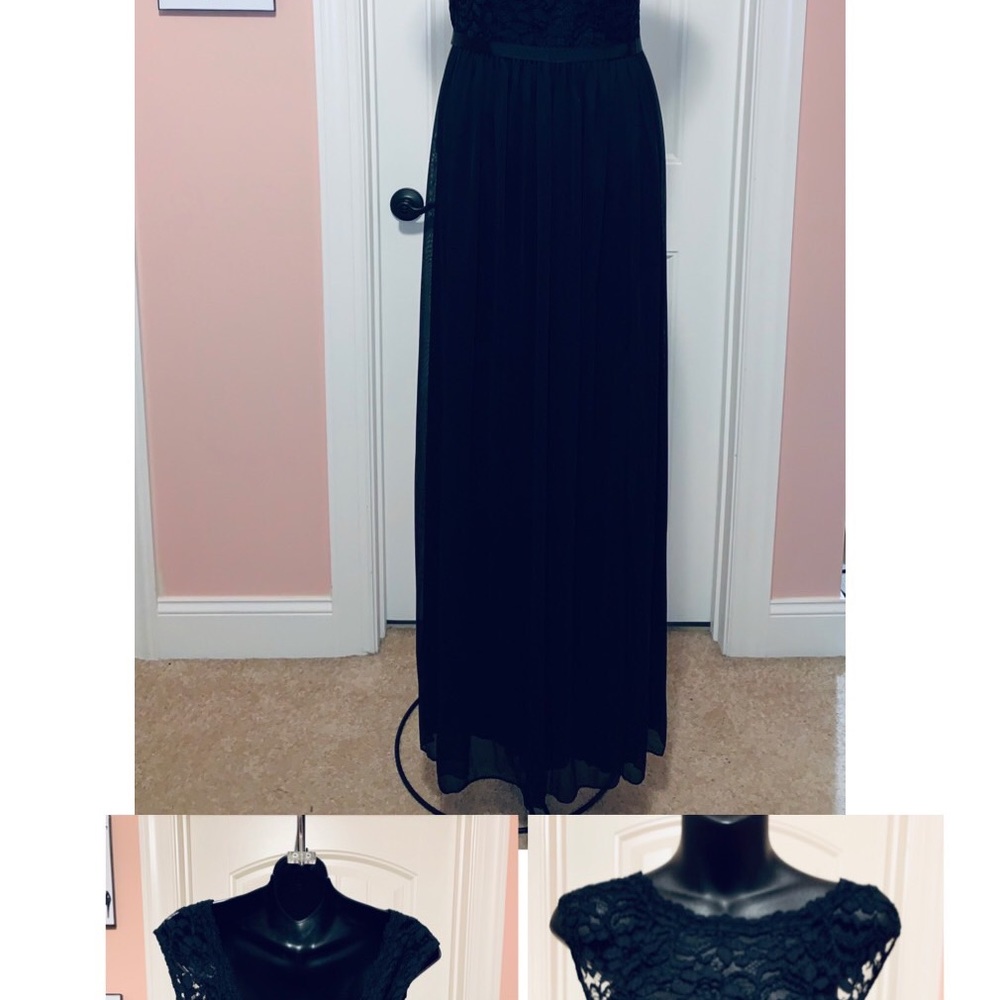 David’s Bridal black formal gown